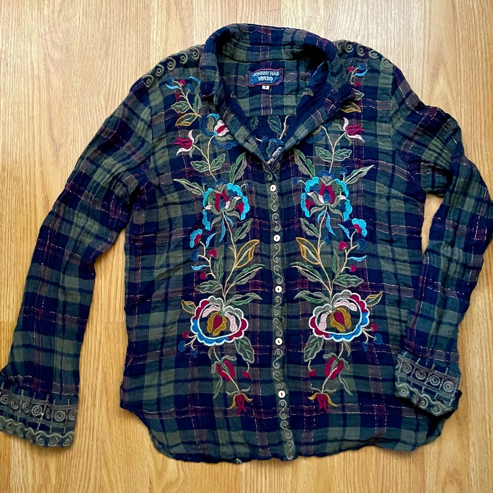 Johnny was workshop embroidered shirt